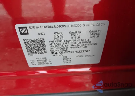 2023 Chevrolet Blazer Awd Rs from USA, damaged, VIN 3GNKBKRS8PS223707